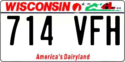 WI license plate 714VFH