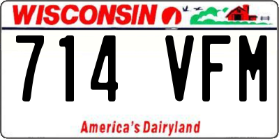 WI license plate 714VFM