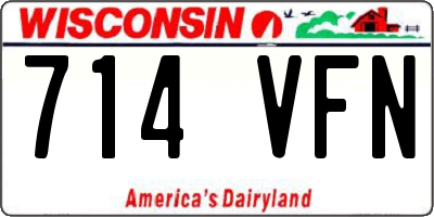 WI license plate 714VFN