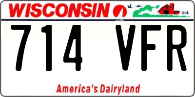 WI license plate 714VFR