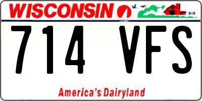 WI license plate 714VFS