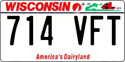 WI license plate 714VFT