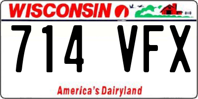 WI license plate 714VFX