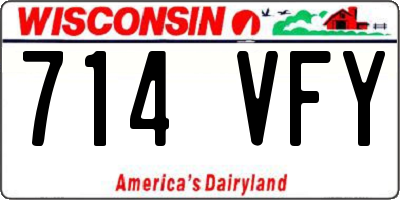 WI license plate 714VFY