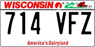 WI license plate 714VFZ