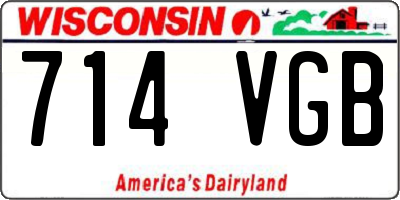 WI license plate 714VGB