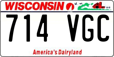 WI license plate 714VGC