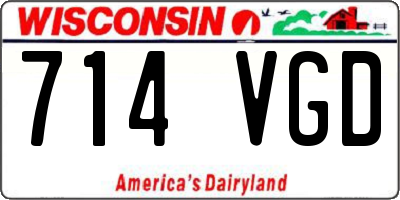 WI license plate 714VGD