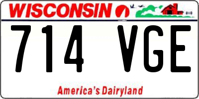 WI license plate 714VGE