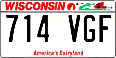 WI license plate 714VGF
