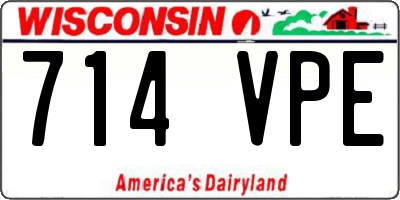 WI license plate 714VPE