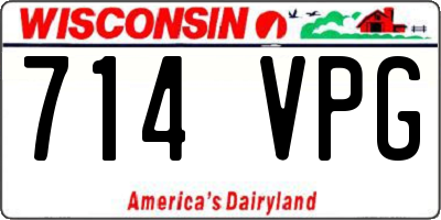 WI license plate 714VPG