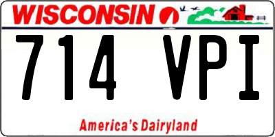 WI license plate 714VPI