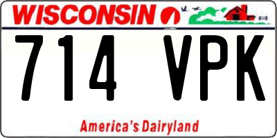 WI license plate 714VPK