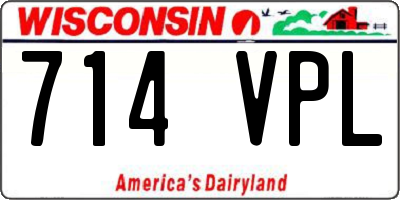WI license plate 714VPL