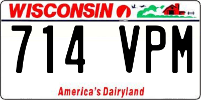 WI license plate 714VPM
