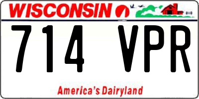 WI license plate 714VPR