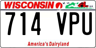 WI license plate 714VPU