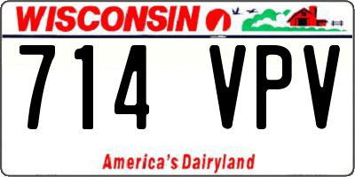 WI license plate 714VPV