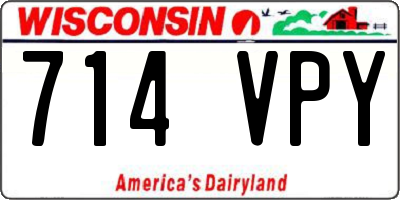 WI license plate 714VPY