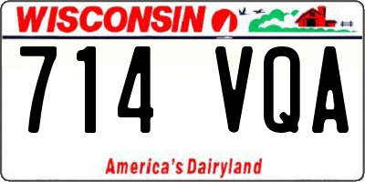 WI license plate 714VQA