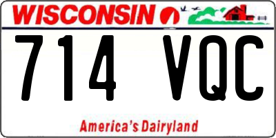 WI license plate 714VQC