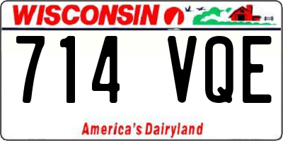 WI license plate 714VQE
