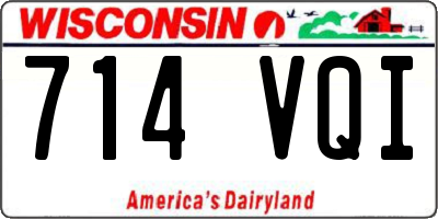 WI license plate 714VQI