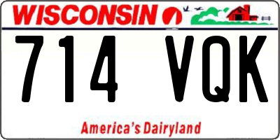 WI license plate 714VQK