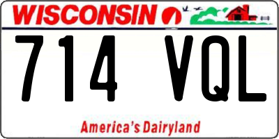 WI license plate 714VQL