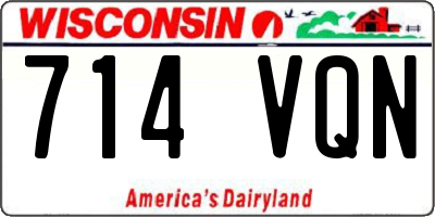 WI license plate 714VQN