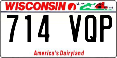 WI license plate 714VQP