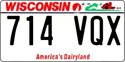 WI license plate 714VQX