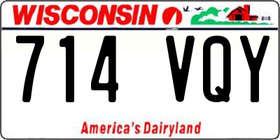 WI license plate 714VQY
