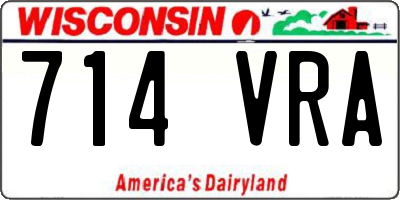 WI license plate 714VRA