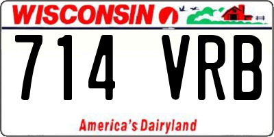 WI license plate 714VRB