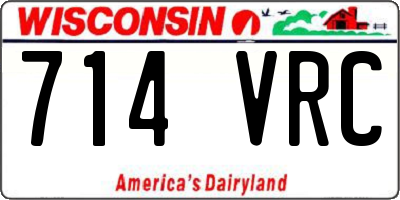 WI license plate 714VRC