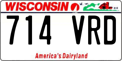 WI license plate 714VRD