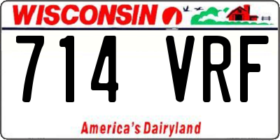 WI license plate 714VRF