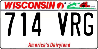 WI license plate 714VRG