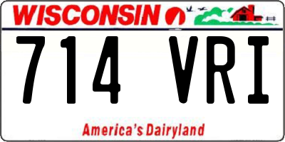WI license plate 714VRI