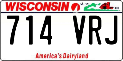 WI license plate 714VRJ
