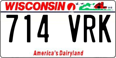 WI license plate 714VRK