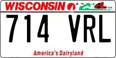 WI license plate 714VRL