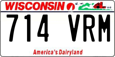 WI license plate 714VRM