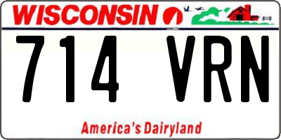 WI license plate 714VRN