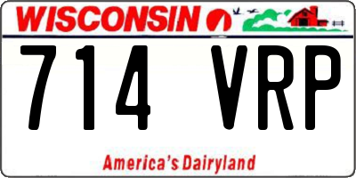 WI license plate 714VRP
