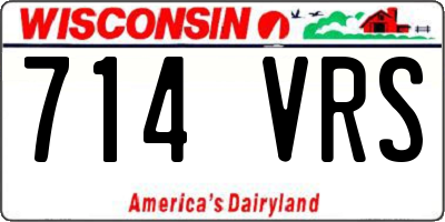 WI license plate 714VRS