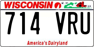 WI license plate 714VRU