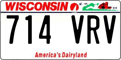 WI license plate 714VRV